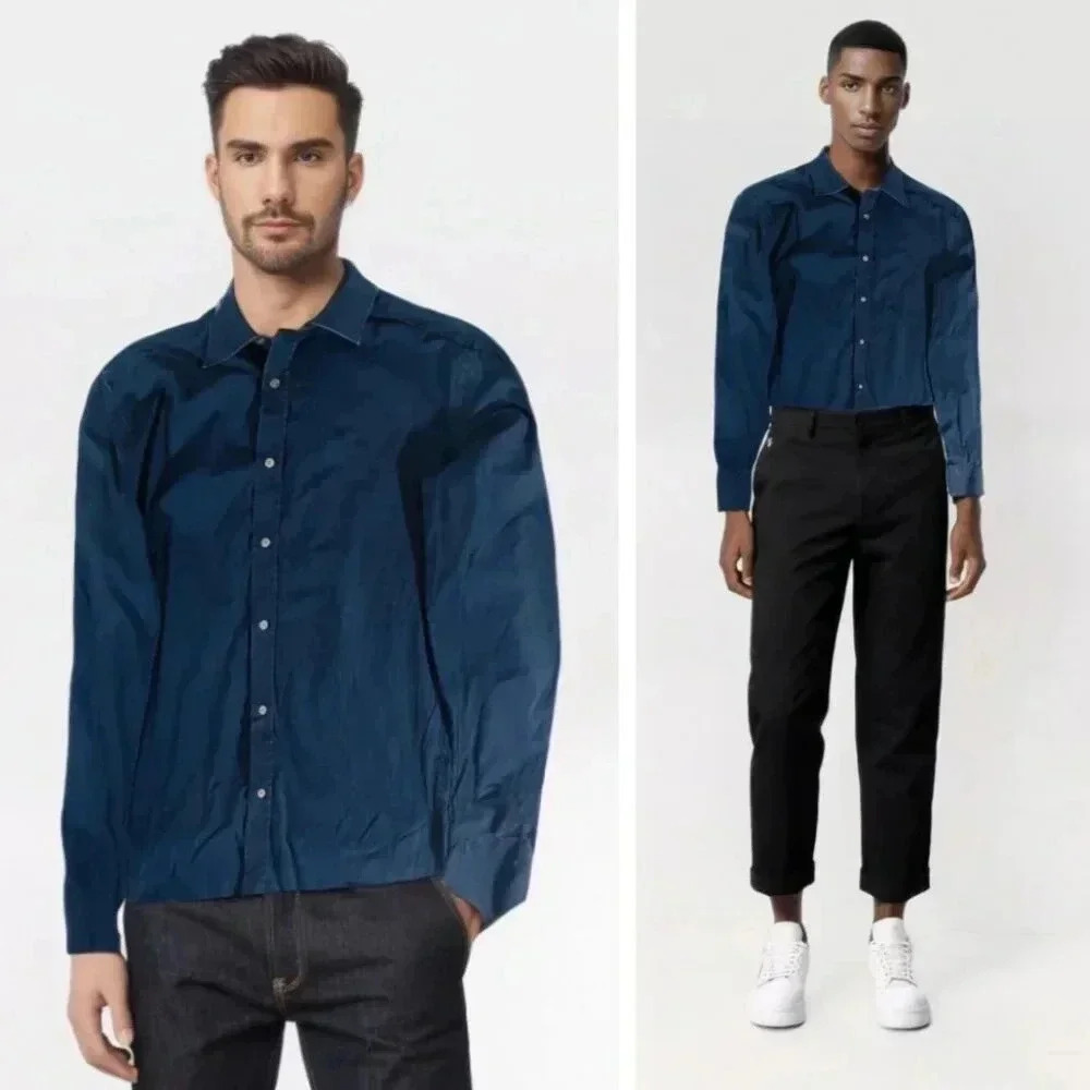 Burberry Brit Vintage Button Front Shirt Navy